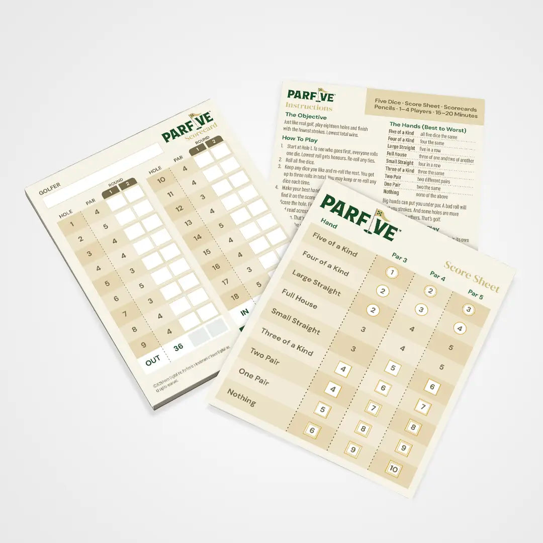 Parfive Digital Download — scorecard, instructions, and score sheet mockup